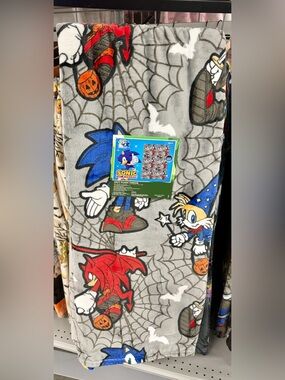sonic the hedgehog halloween plush blanket throw